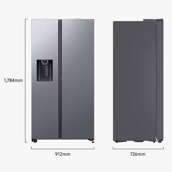 Хладилник side by side Samsung RS80F67KCTEO - размери